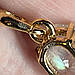 Кулон срібний з позолотою з природним місячним каменем овальної огранки, ручна робота, фото 7