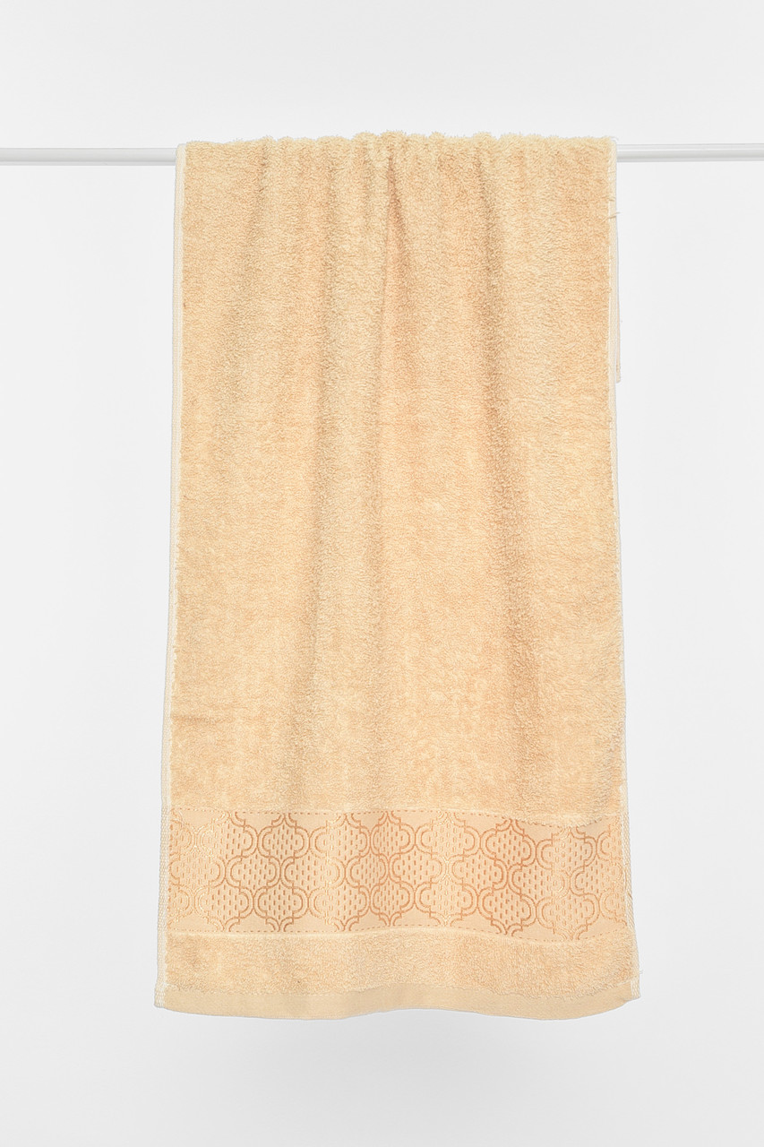Рушник для обличчя махровий бежевого кольору 196456P, фото 1