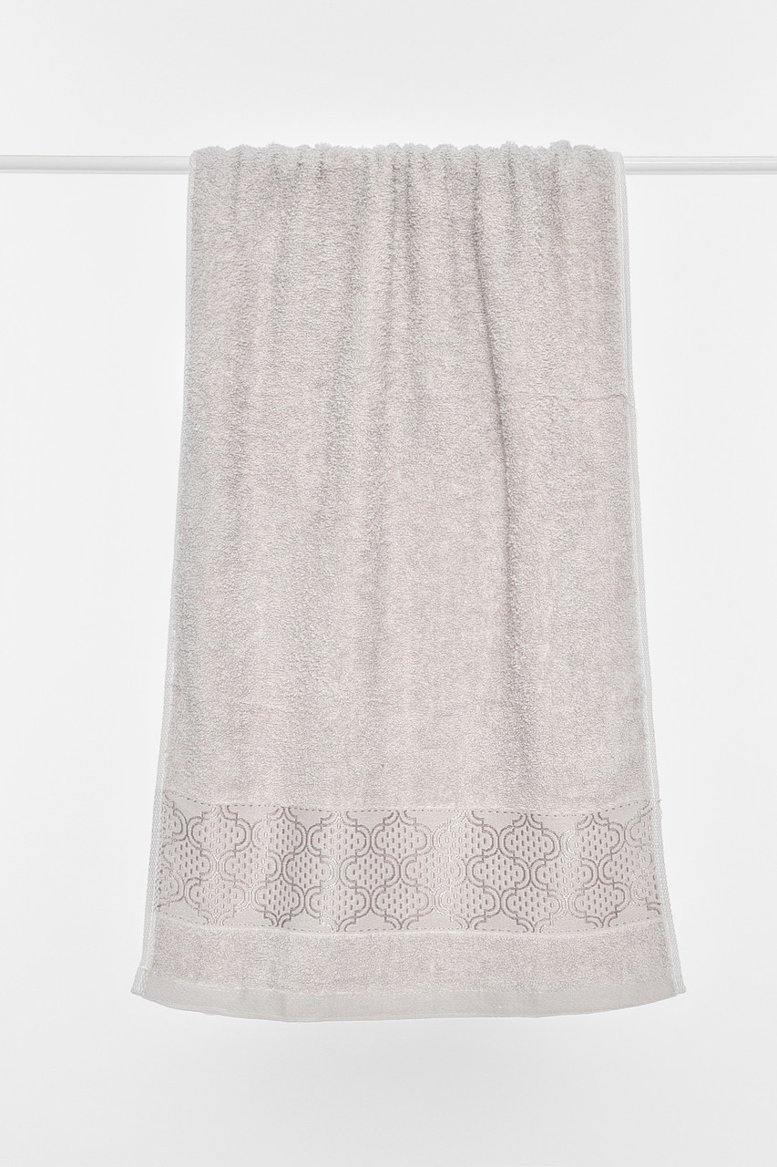 Рушник для обличчя махровий сірого кольору 196457P, фото 1