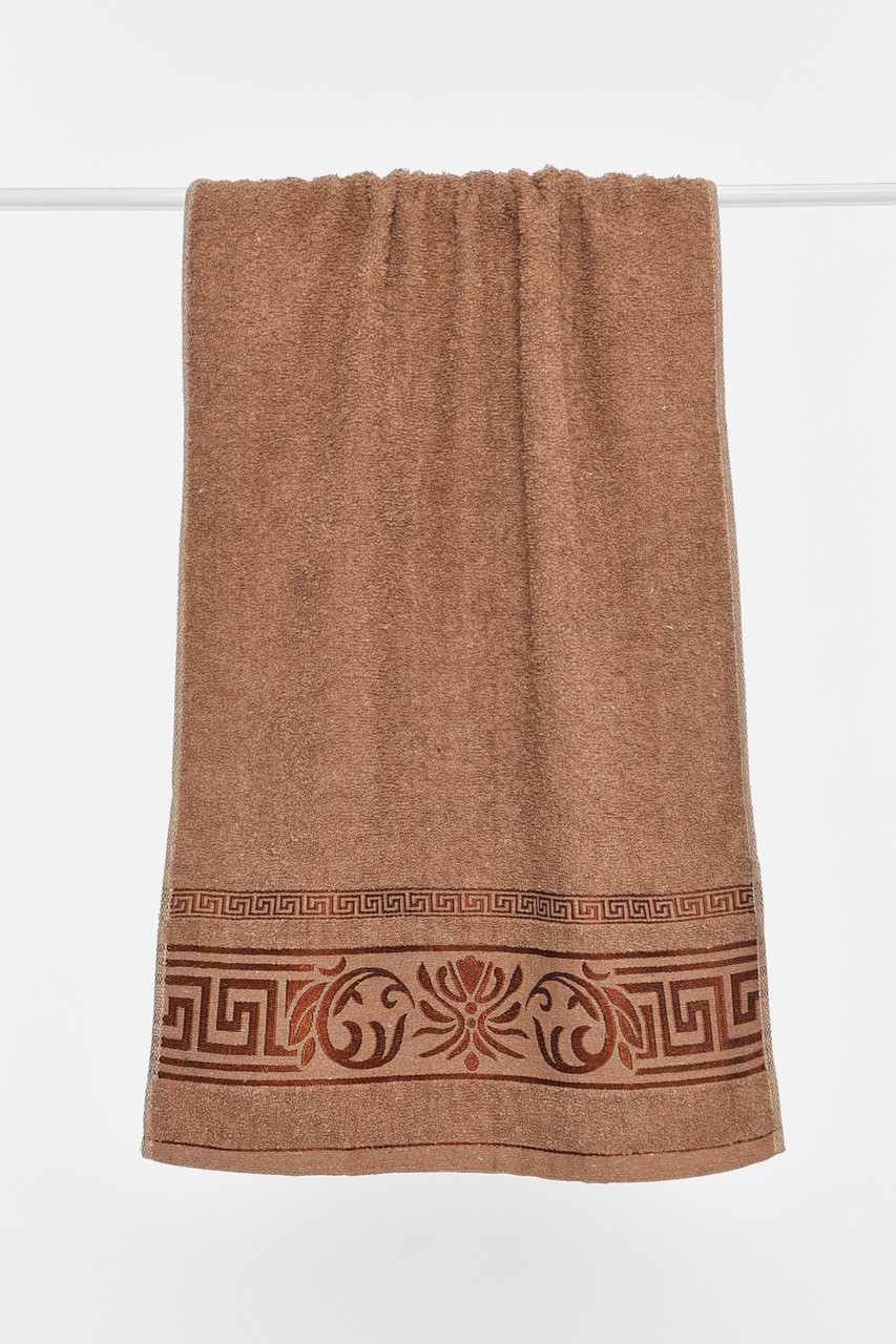 Рушник для обличчя махровий коричневого кольору 196459P, фото 1