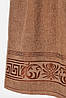 Рушник для обличчя махровий коричневого кольору 196459P, фото 3