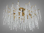 Кришталева люстра "Гліцинія" для великого холу, колір золото A605-800GD-LS