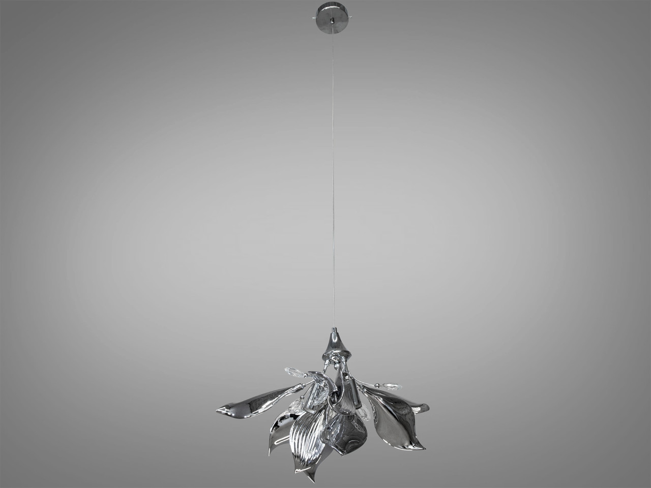 Екзотична керамічна люстра в кухню, колір хром, на 3 лампи 7229-3PHR-LS, фото 1