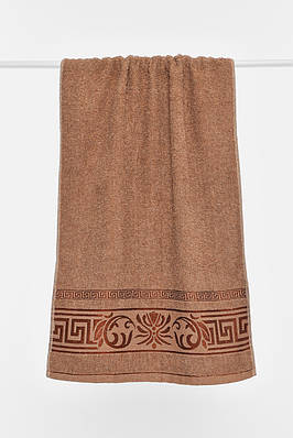 Рушник для обличчя махровий коричневого кольору 196459T Безкоштовна доставка
