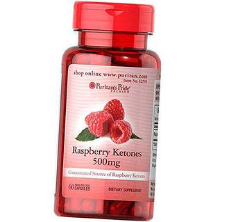 Кетон Малины, Raspberry Ketones 500, Puritan's Pride 60капс (02367003)