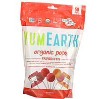 Органические Леденцы, Organic Pops Favorites, YumEarth 349г Фруктовый (05608001)