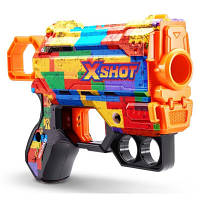 Оригінал! Іграшкова зброя Zuru X-Shot Швидкострільний бластер Skins Menace Striper (8 патронів) (36515N) - Вища Якість!
