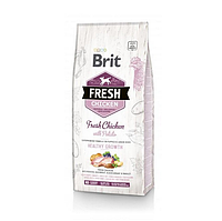 Сухой корм Brit Fresh для щенков и молодых собак всех пород, с курицей и картофелем, 12 кг