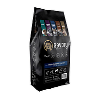 Сухой корм Savory для юниоров больших пород со свежей индейкой и курицей 12 кг