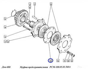 Диск запобіжної муфти Дон-680