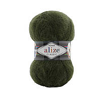 Alize MOHAIR CLASSIC NEW (Мохер Класік) №  620 хакі (Пряжа мохер, нитки для в'язання)