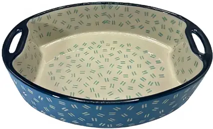 Форма для запікання Limited Edition Chateau SD1031-30 керамічна овальна 30.5x22.5x6.5 см Синя