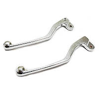 Ручки зчеплення й гальма на мотоцикл Ява 12 в металеві хромовані (к-т 2 штуки)