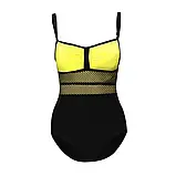 Закритий купальник з жовтими чашками і знімними бретелями, фото 3