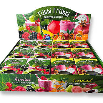 Свічки ароматизовані в склянці BARTEK Tutti Frutti