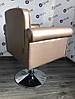 Крісло перукарське для салону краси Art Deco перукарські крісла широкі квадратні гідравліка Польща, фото 6