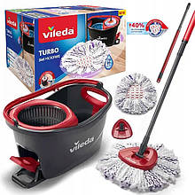 Набір для прибирання Vileda TURBO 3in1 Microfibre 167751 (видаляє 99% бактерій, легкий віджим, всі типи підлог)