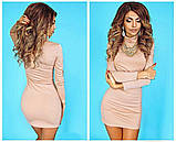Жіноче плаття французький трикотаж 42-44,44-46 беж,зелений, фото 2