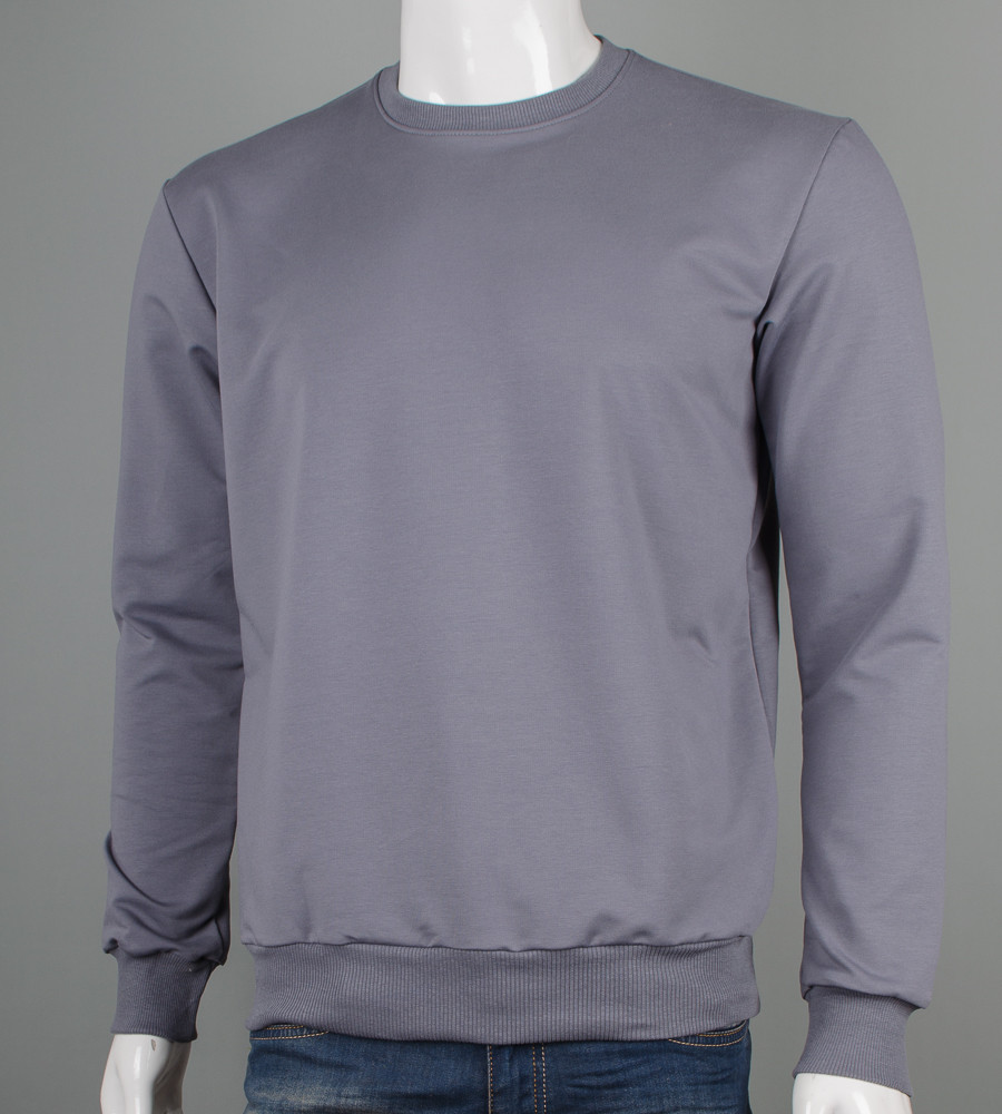 Світшот двонитка Однотонна Сірий 7300с, XL (1шт), фото 1