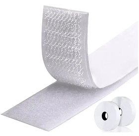 Липучка для кріплення дряпок-килимків 25мм, 1м - біла