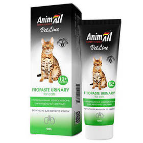 Фітопаста AnimAll VetLine Urinary  для запобігання захворювань сечовидільної системи у кішок, 100 г