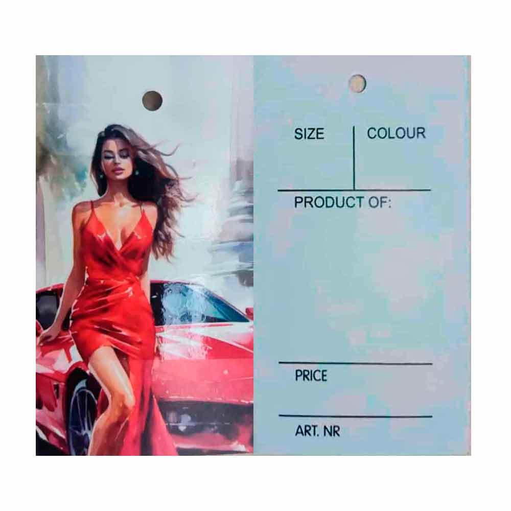 Бирки картонні Етикетки Паперові навісні для одягу картонний ярлик 1000 шт., фото 1