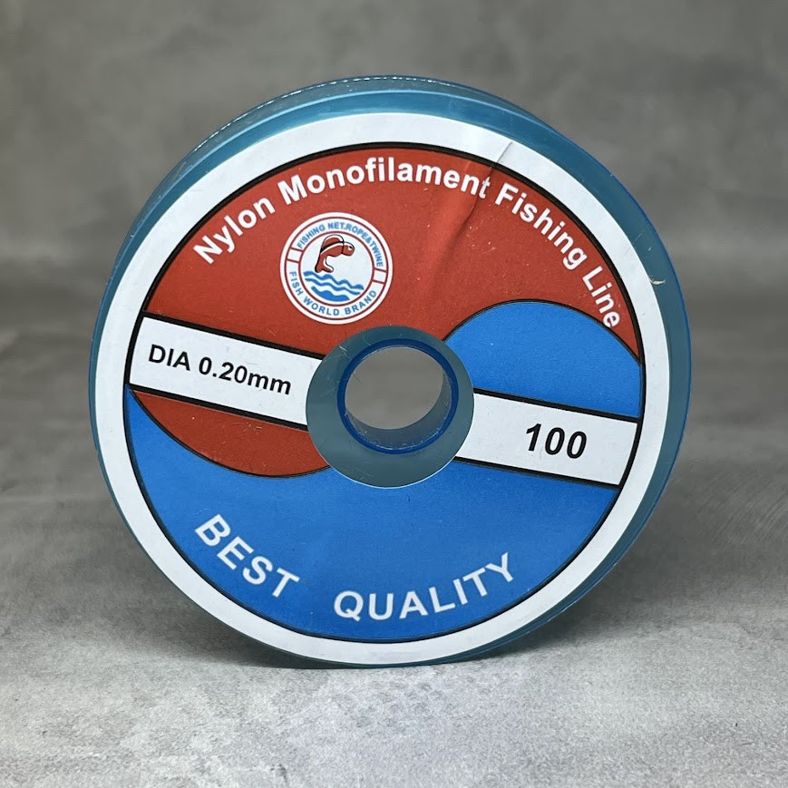 Волосінь (мононить), круглий перетин- 0,2 мм, прозора, арт 017617, 85 м, Прозорий, фото 1