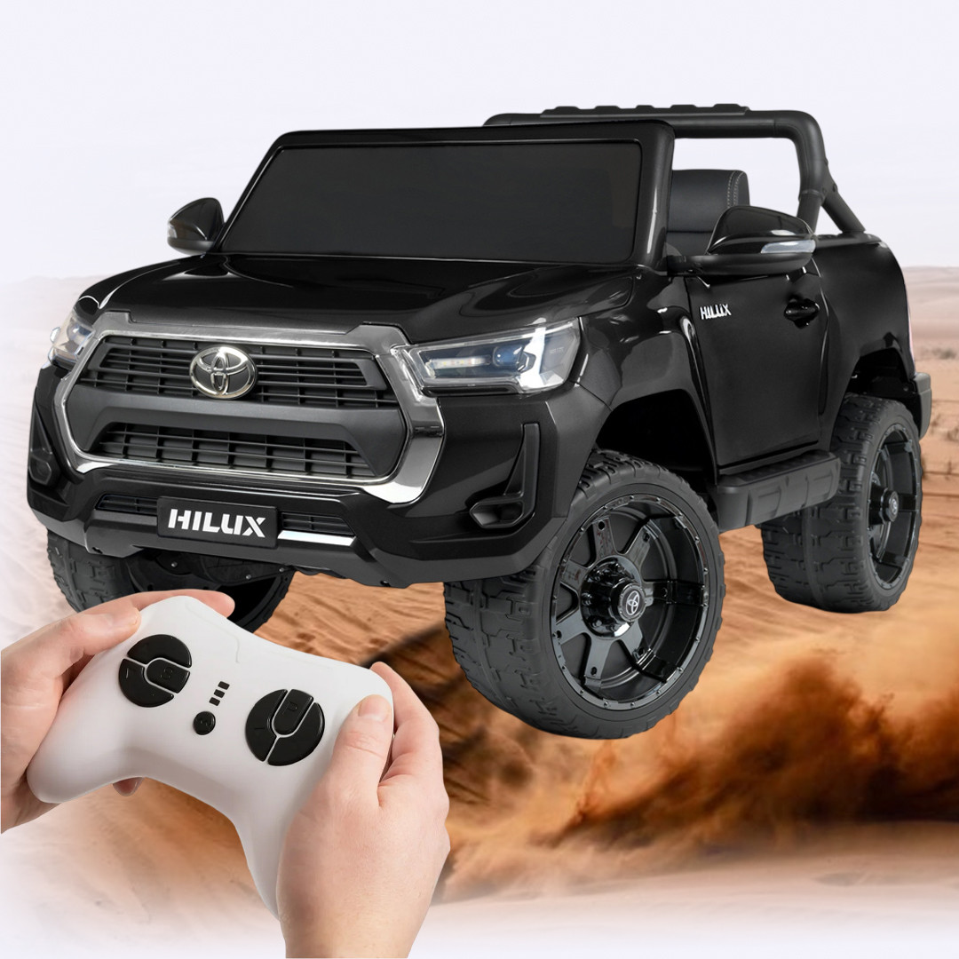 Електромобіль Джип Toyota на акумуляторі з пультом керування та світлом Bambi M 4919EBLRS-2 Чорний