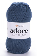 Пряжа Adore Yarnart-348 темно-синій джинс