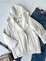 Куртка жіноча весна-осінь, колір перловий, розмір 38, M