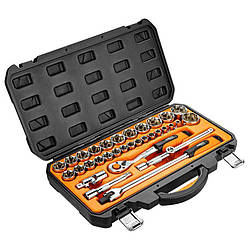 Набір інструментів Neo Tools, набір торцевих головок 1/2", 33шт, CrV