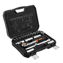 Набір інструментів Neo Tools, набір торцевих головок, 20шт, 1/2", тріскачка 90 зубців, CrV, кейс