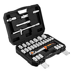 Набір інструментів Neo Tools, набір торцевих головок, 32шт, 1/2", CrV, кейс