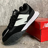 Кросівки чоловічі демісезонні New Balance чорні замшеві, фото 3