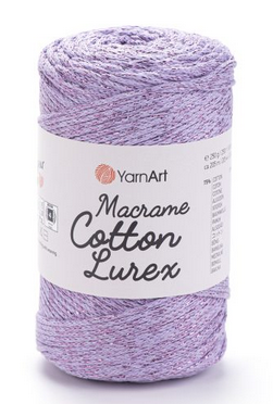 Пряжа Macrame cotton Lurex-734 бузковий, фото 1