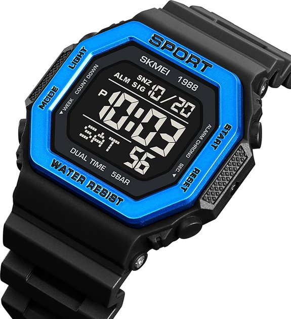 Наручний чоловічий годинник Skmei 1988BU Blue/Black (7_01491), фото 1