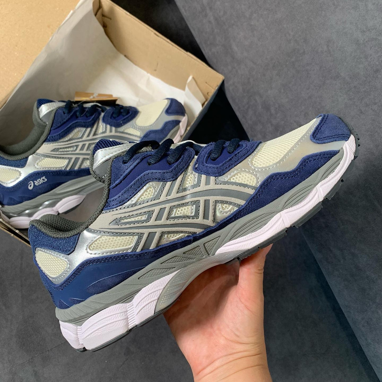 Кросівки чоловічі демісезонні ASICS Gel NYC сині комбіновані