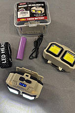 Яскравий лобовий ліхтар X-Balog (без сенсора) з червоним і білим світлом18650 IP44 Rablex 971 HX-816, фото 2