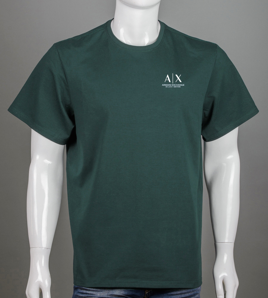 Футболка супер-батал Armani Exchange 2420сб (Уп.2шт 5XL,6XL), Смарагдовий