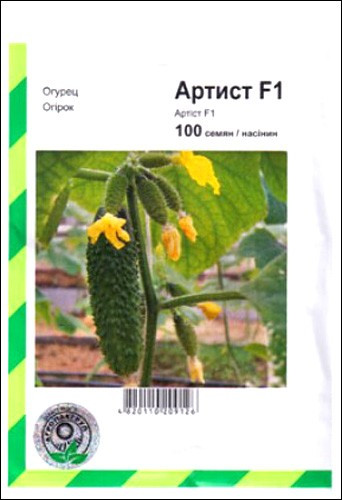 Насіння огірка Артист F1, 100 насінин — ультраранній гібрид (40-45 днів), партенокарпик, Bejo