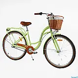 Велосипед міський Corso "Dream" DM-28064 + КОШИК (1) обладнання Shimano Nexus-3, 3 швидкості, алюмінієва рама, кошик, фара, фото 3