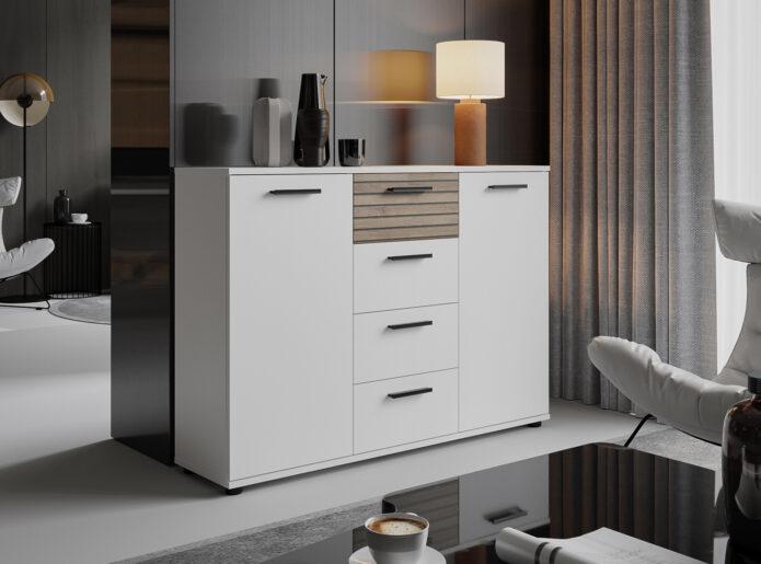 Сучасний місткий комод із шухлядами та дверцятами Berno 4 ММ, фото 1