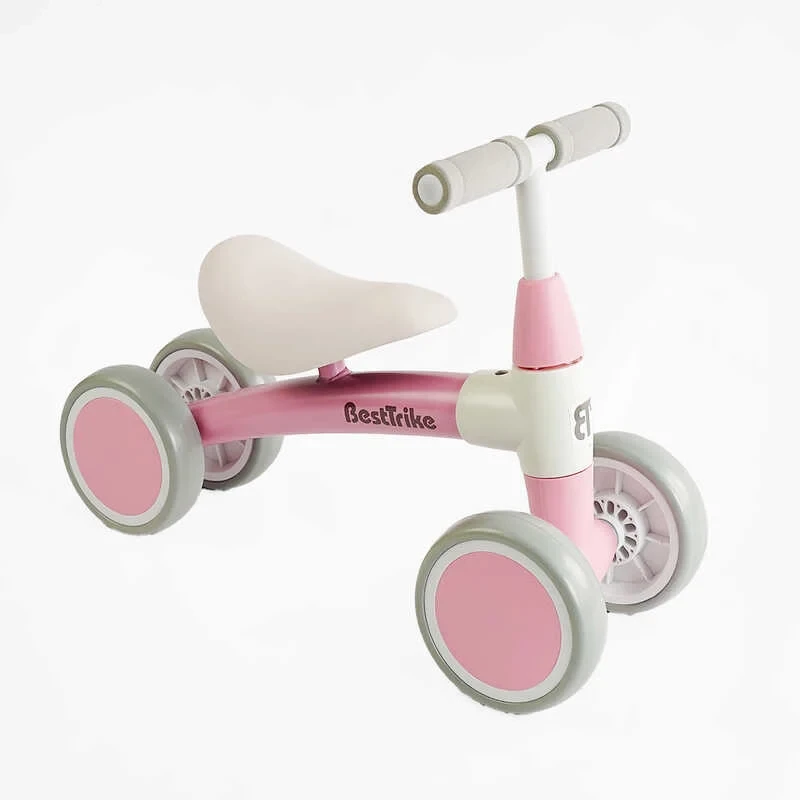 Біговел чотириколісний Best Trike BST-71000 Рожевий, матеріал рами нейлон + сталь, 4 колеса EVA, велобіг