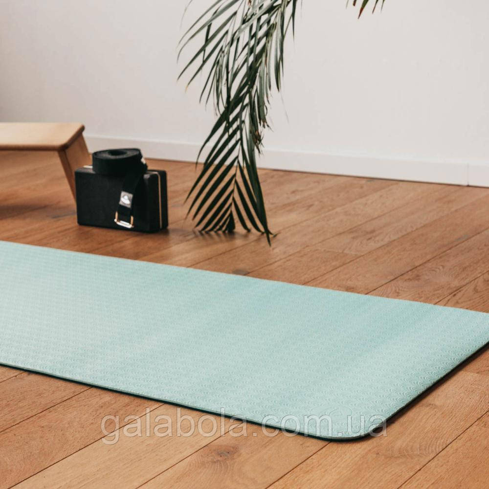 Екологічний килимок для йоги Bodhi Lotus Pro 183x60x0.6 см бірюзовий, фото 1