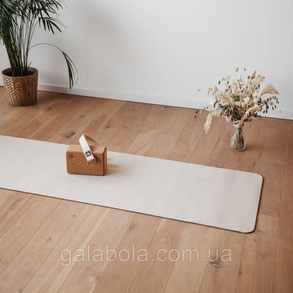 Екологічний килимок для йоги Bodhi Lotus Pro 183x60x0.6 см пісочний, фото 1