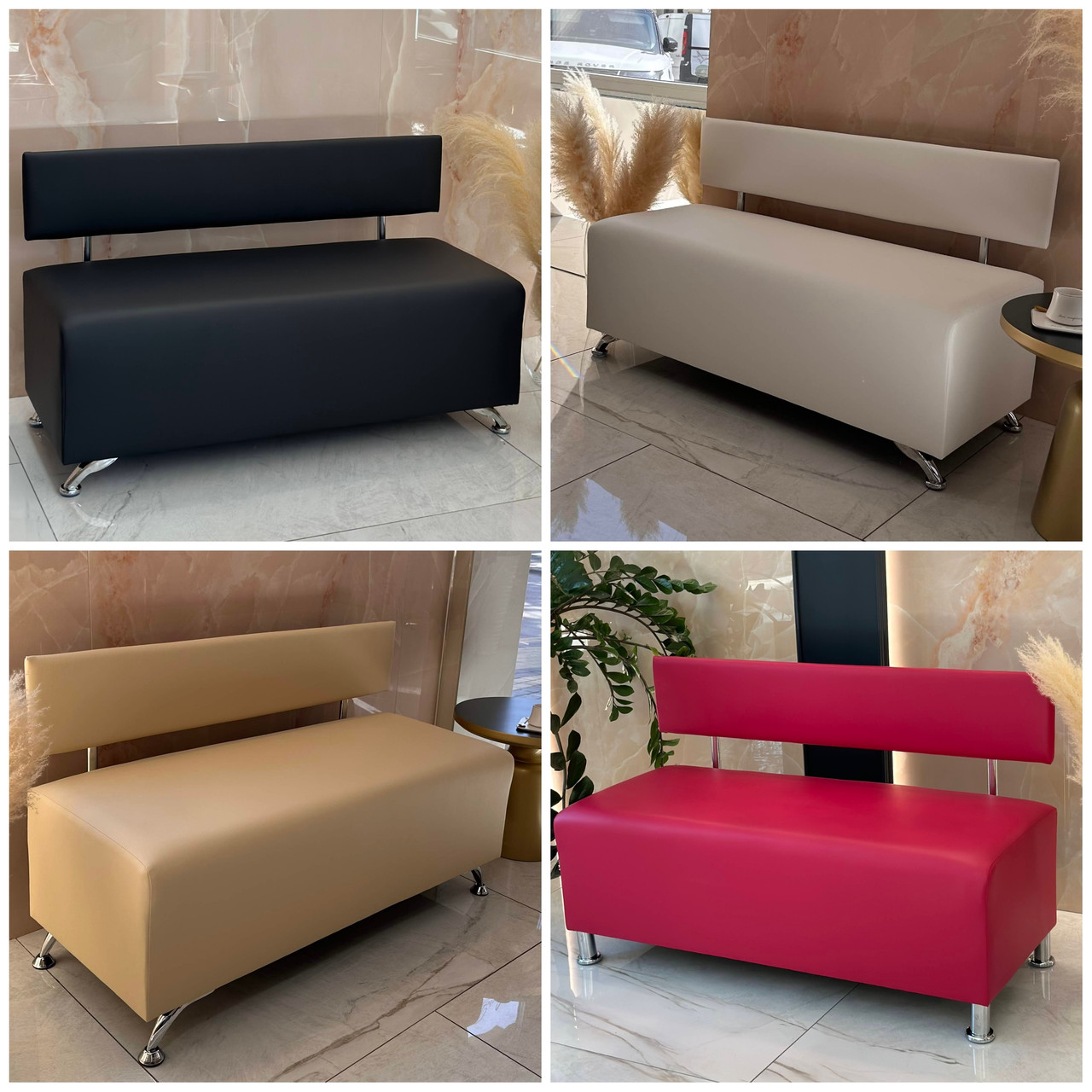 Диванчик очікування 120 см в салон, в офіс, в магазин, в кафе, в школу, в лікарню, для дому, фото 1