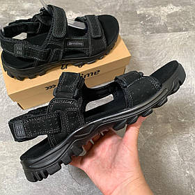 Сандалі чоловічі Restime чорні замшеві