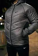 Куртка чоловіча Nike весняна осіння демісезонна вітровка спортивна найк сіра