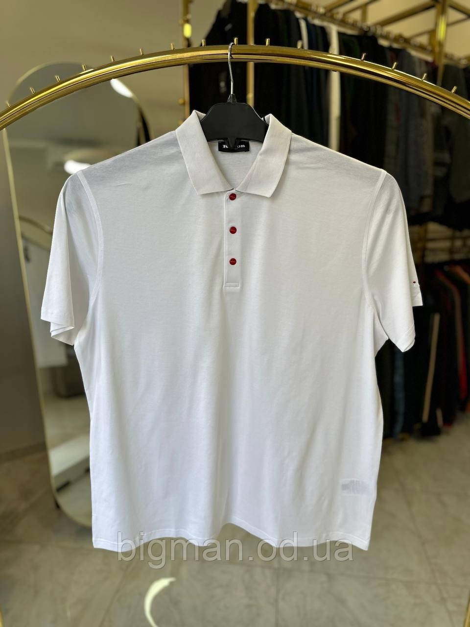 Поло з коротким рукавом КІТОН 3-7ХЛ (батал) 2550 біле