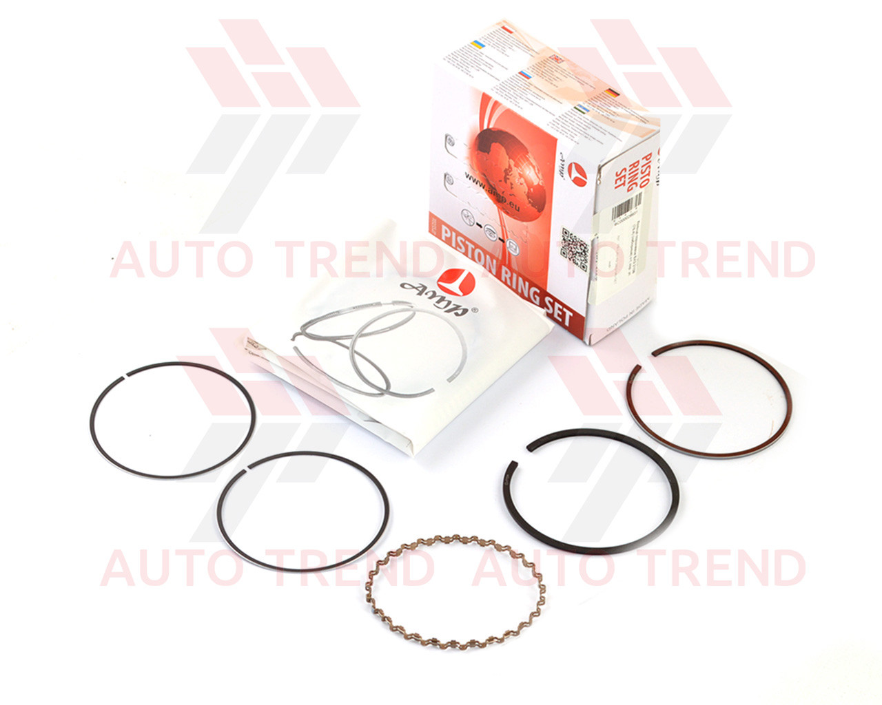 Кільце поршневе ВАЗ 21011 (79,8) (набірні) (PR-LAD-49-2803-080-SET) (AMP), фото 1